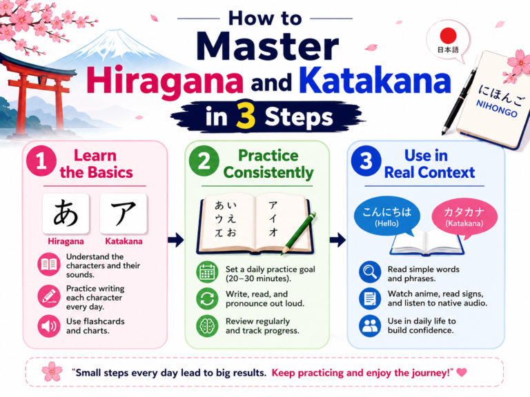 How to Master Hiragana and Katakana in 3 Weeks
